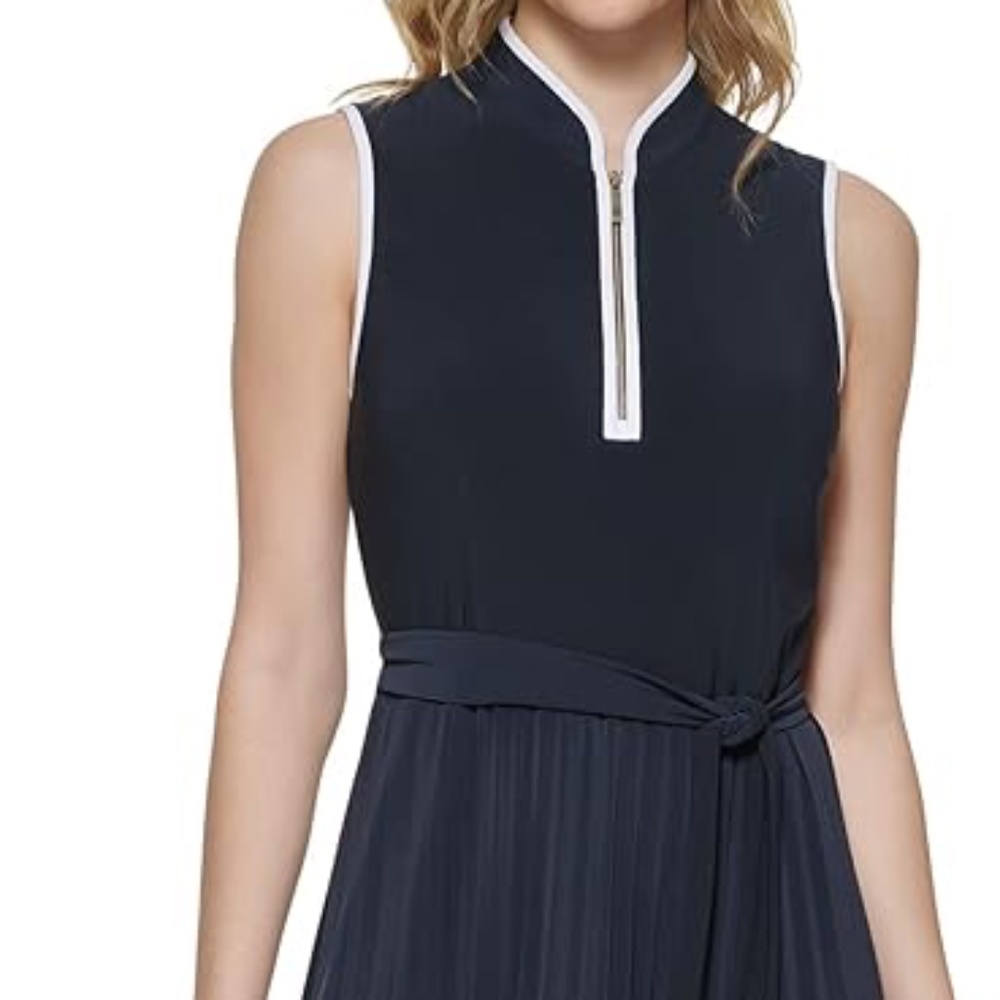 Tommy Hilfiger Jersey Zipper Dress, Navy, NWT, size 6